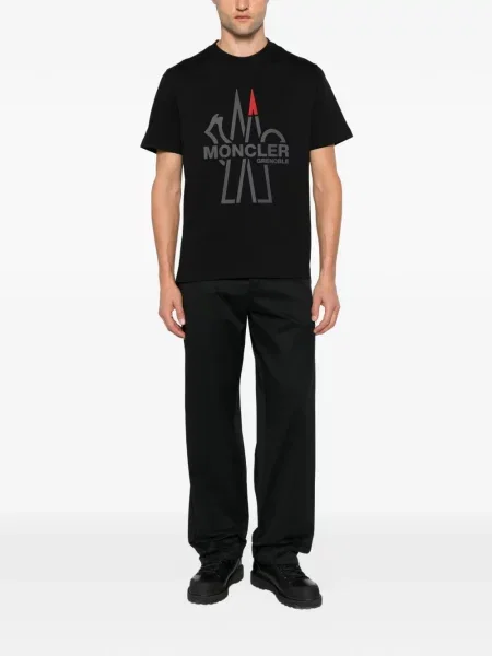 Tricou Moncler Grenoble cu imagine negru