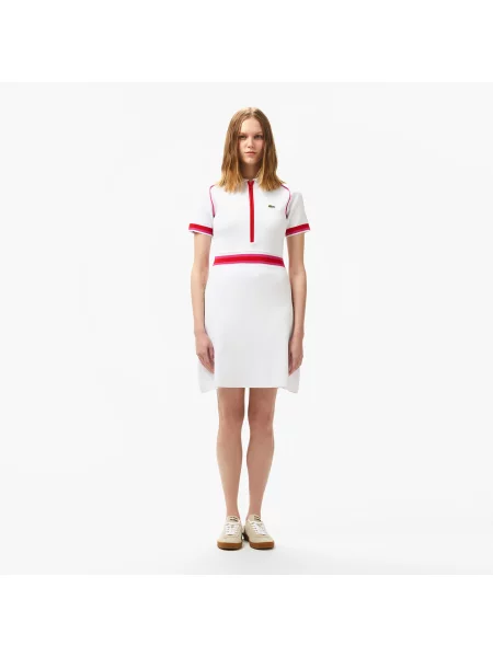 Lacoste сукня Classic Fit біла