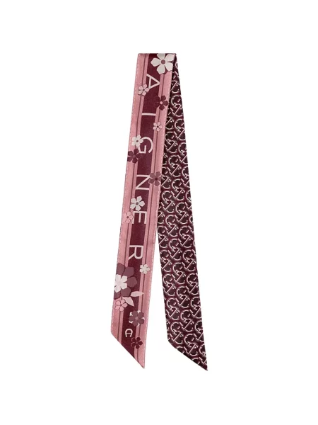Fular Aigner cu model floral cu imagine roz