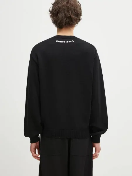 Шерстяной свитер Kenzo черный