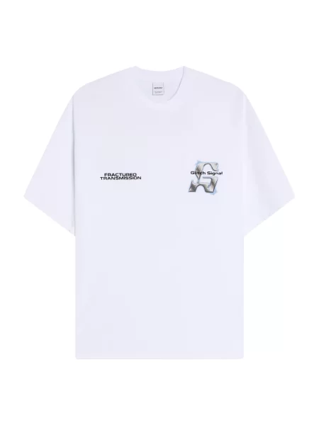 Bershka Tričko / offwhite černá