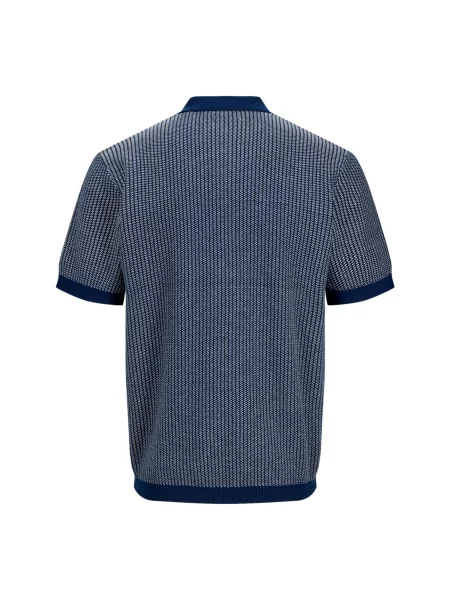 JACK & JONES Tričko Bluchris tmavomodrá biela
