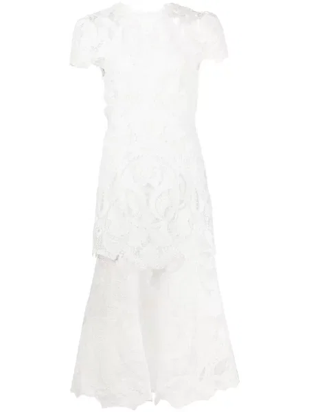 Sukienka midi Jonathan Simkhai do kolan garniturowa biała