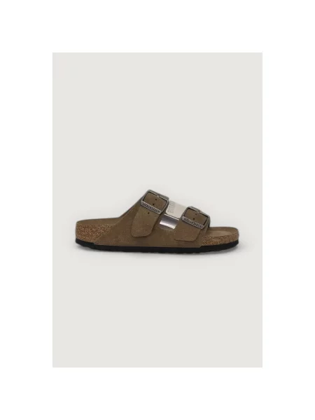 Semišové sandále Birkenstock hnedá