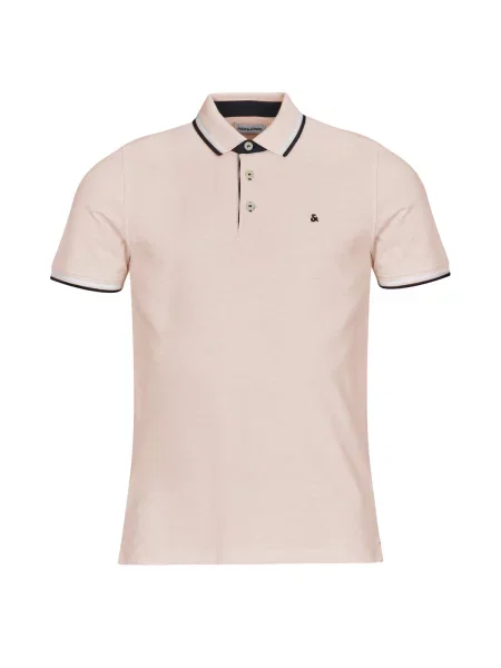 Polo majica Jack & Jones s kratkimi rokavi bež