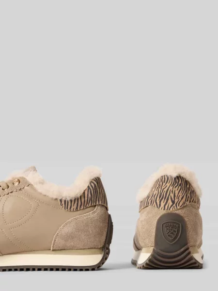 Sneakersy z mieszanka skóry model LORAIN' Blauer beżowe