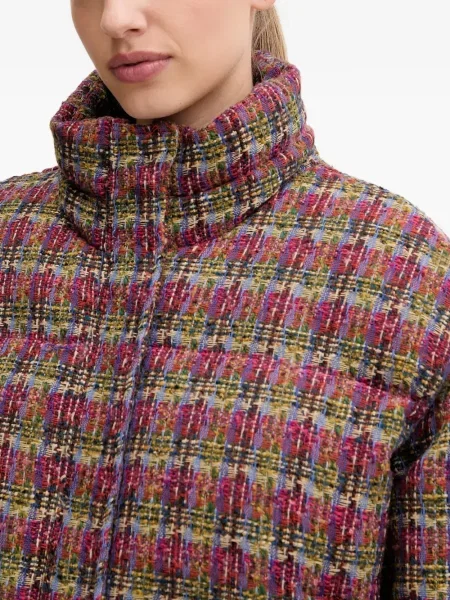 Карирано яке Ea7 Emporio Armani виолетово