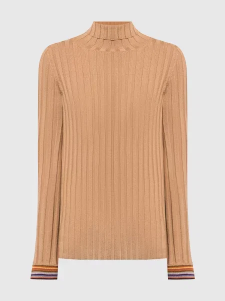 Гольф з вовни в рубчик Etro коричневий