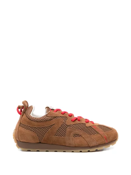 Sneakerși Inuikii cu șireturi din dantelă maro