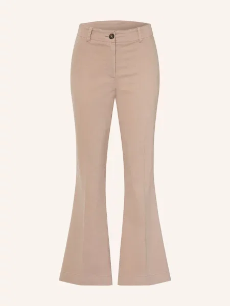 Marc O'polo Spodnie Bootcut Marthe Flared beige beżowe