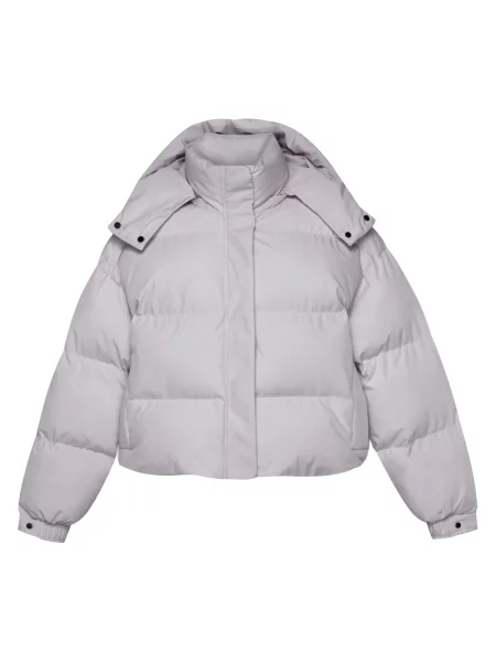 Kurtka puchowa Estro z kapturem szara