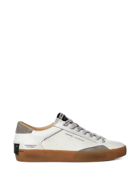 Sneakerși Crime London zdrențuiți alb