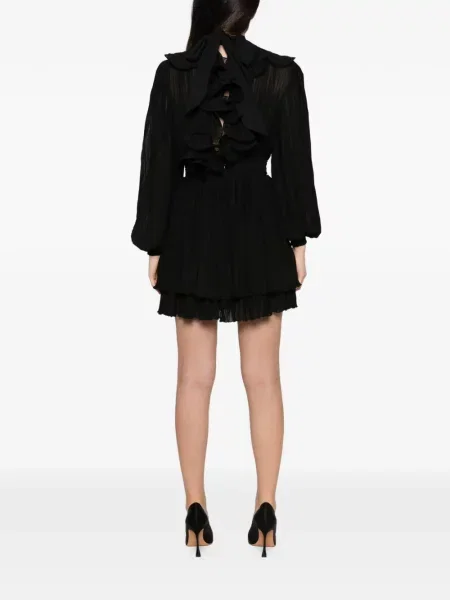 Rochie mini Babylone Paris cu volane negru