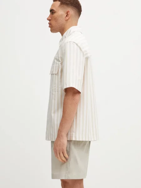 Maison Kitsuné koszula Short Sleeve relaxed beżowy