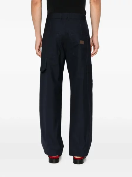 Cu centură pantaloni Moschino albastru