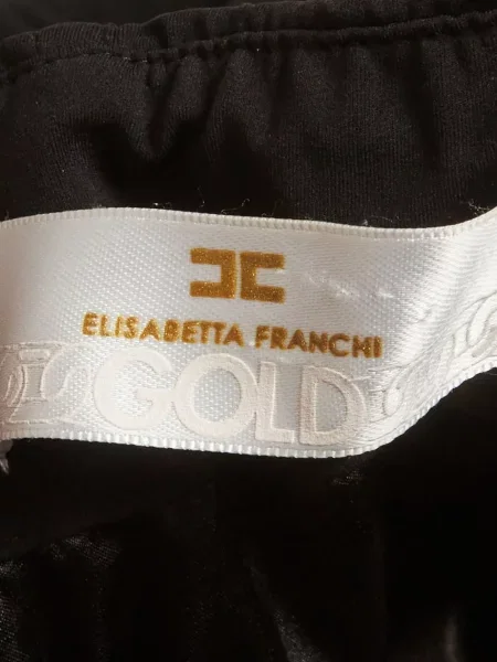 Ολόσωμη φόρμα Elisabetta Franchi με δαντέλα στράπλες μαύρο