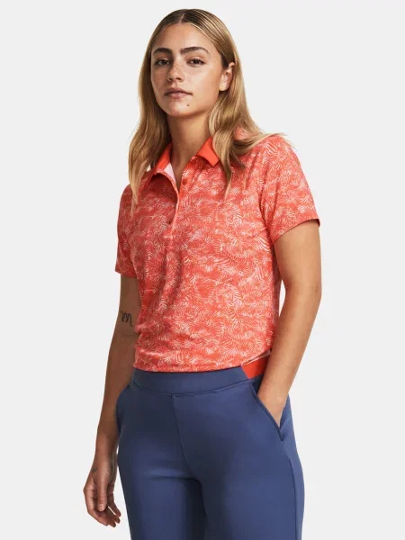 Koszulka polo Under Armour z nadrukiem czerwona