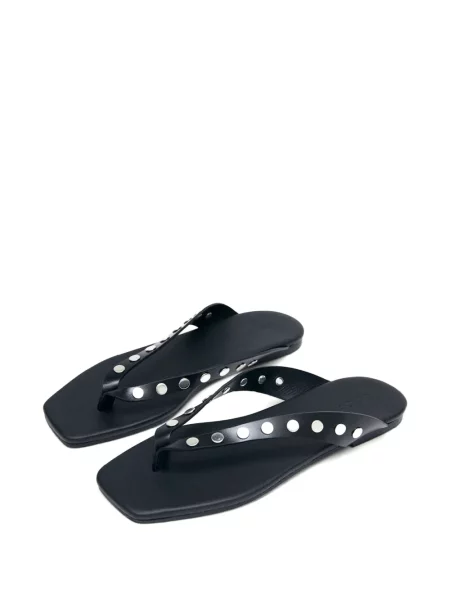 Sandale Alohas din piele cu tepi negru