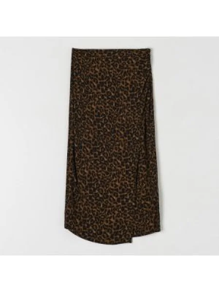 Sinsay Midi sukně s rozparkem Vícebarevná