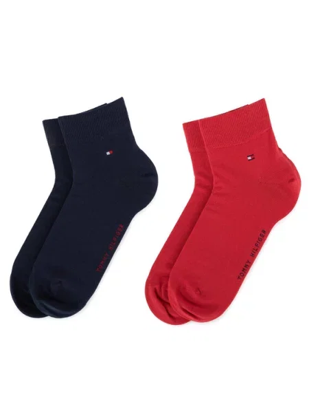 Tommy Hilfiger Kratke čarape Tamnoplava crvena