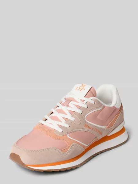 Sneakersy z detal z logo model MAXIMA' Marc O'polo pomarańczowe