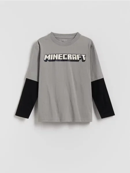 Reserved Лонгслів Minecraft темно-сірий сірий
