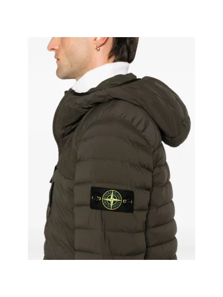 Kurtka puchowa Stone Island z kamieniami zielona