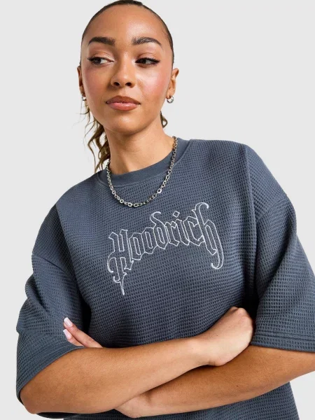 Hoodrich T-Shirt Oversize Stellar Waffle szara