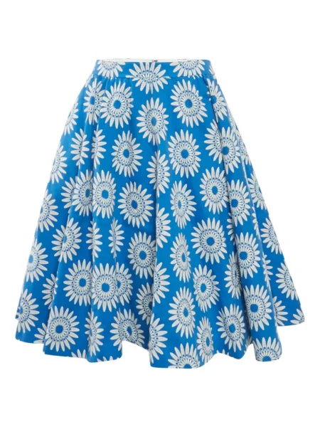 Fustă midi Alice + Olivia cu model floral albastru