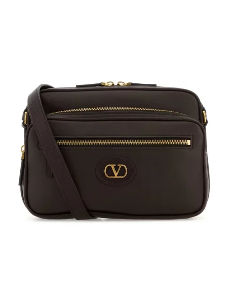 Torebka crossbody Valentino Garavani skórzana brązowa