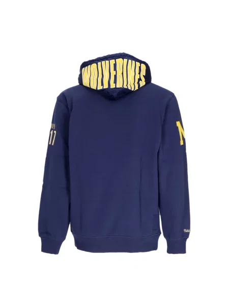 Bluza z kapturem Mitchell & Ness z kapturem niebieska