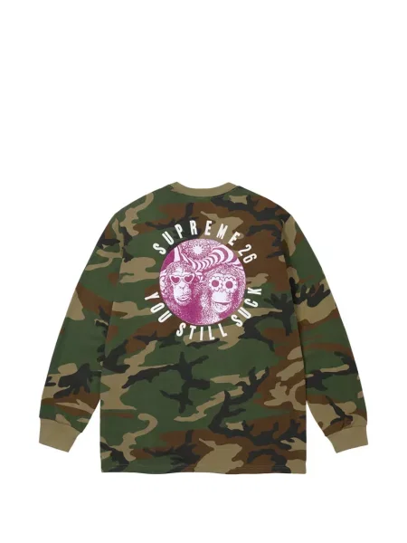 Lung tricou Supreme cu imagine verde