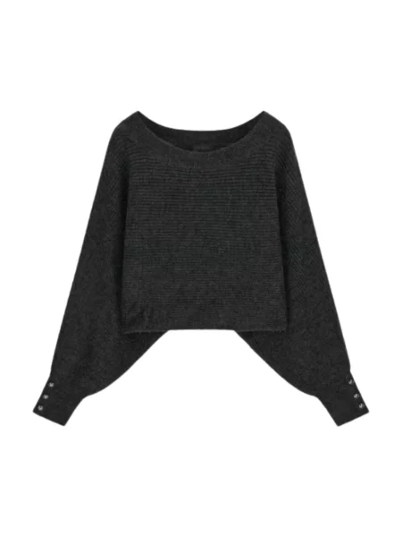 Sweter Guess z krótkim rękawem szary