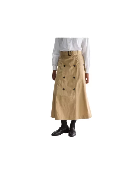 Spódnica midi Bellerose do kolan beżowa