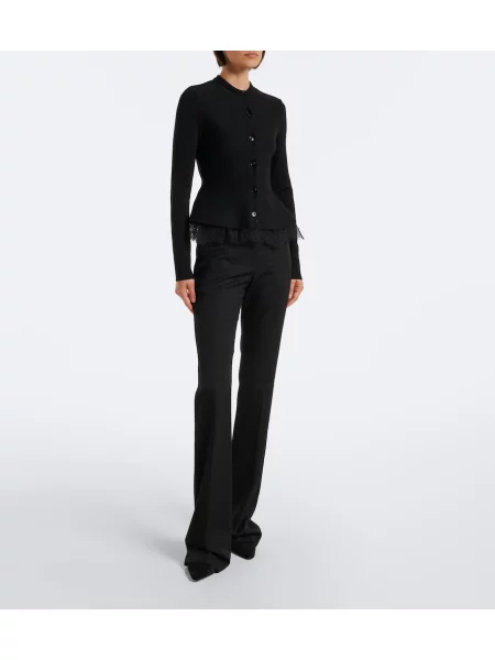 Cardigan Mcqueen din dantelă negru