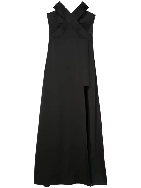 Rochie maxi Genny lungă de costum negru
