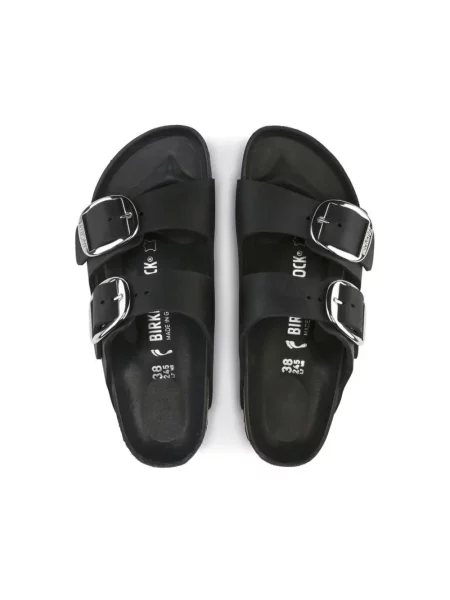 Klapki Birkenstock skórzane czarne