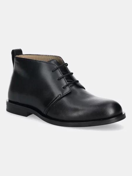 Usnjeni polškornji Calvin Klein ESS RUBBER DESERT BOOT LTH črna