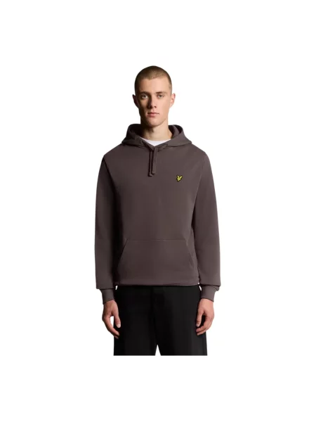 Bluza z kapturem Lyle & Scott z kapturem fioletowa