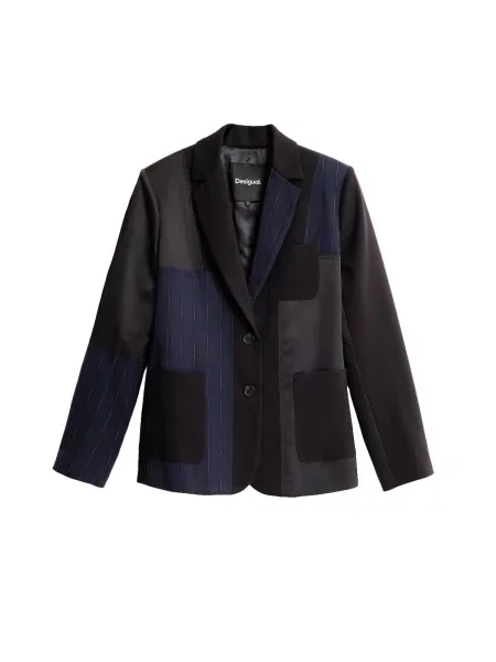 Desigual Sacou albastru / gri negru