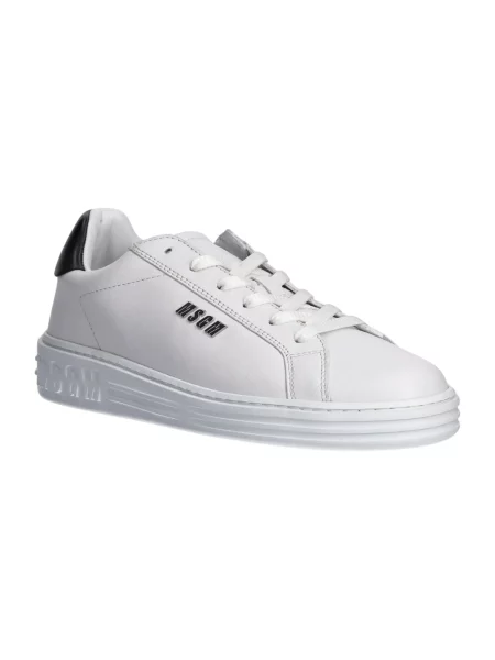 Sneakersy Msgm skórzane białe