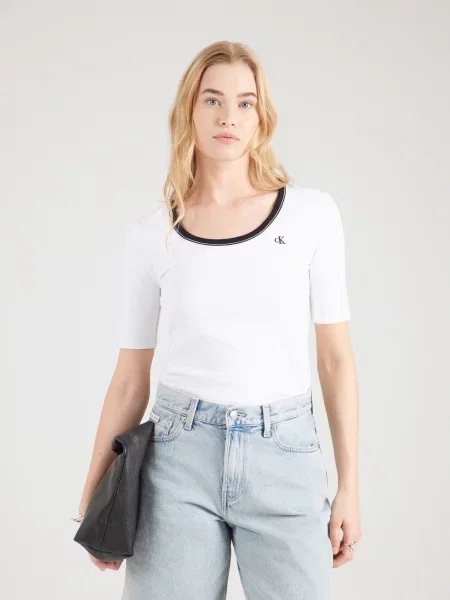 Calvin Klein Jeans Tričko biela