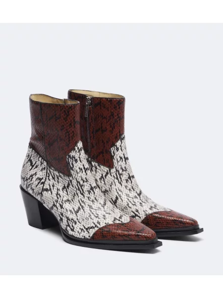 Botine Jimmy Choo din piele cu model piele de șarpe
