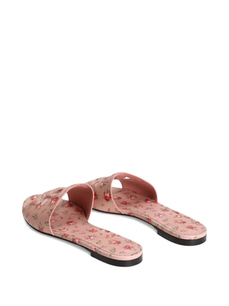 Sandale Dolce & Gabbana cu model floral roz