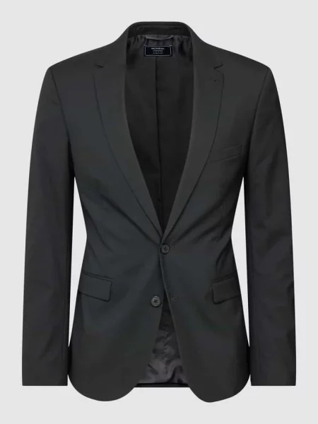 Marynarka na 2 o kroju slim fit z kieszenią z patką Mcneal czarna