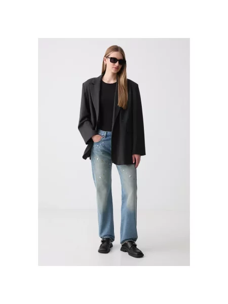 Jeansy straight leg Levi's 501 niebieskie