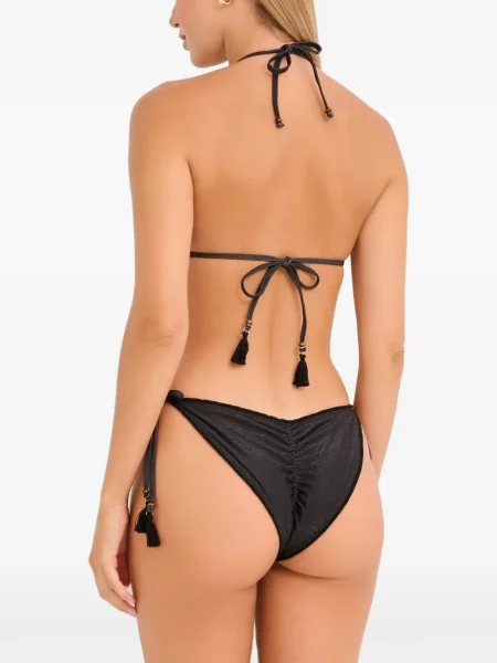 Top Del Maar cu volane negru