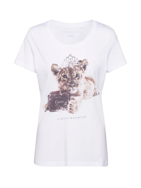 EINSTEIN & NEWTON Tricou maro ruginiu nisipiu alb
