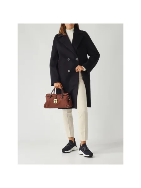 Płaszcz Max Mara Studio wełniany niebieski