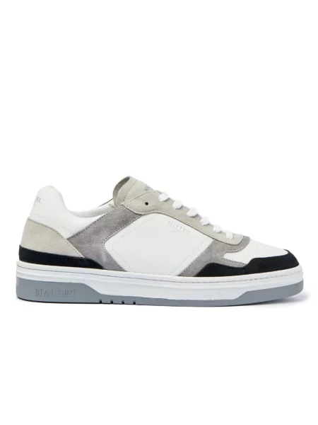 Sneakersy Mallet London zamszowe białe